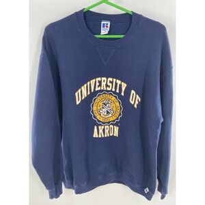 Vintage 1990's Akron Zips Russell Athletic Crewneck Sweatshirt Size XL